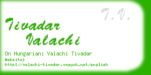 tivadar valachi business card